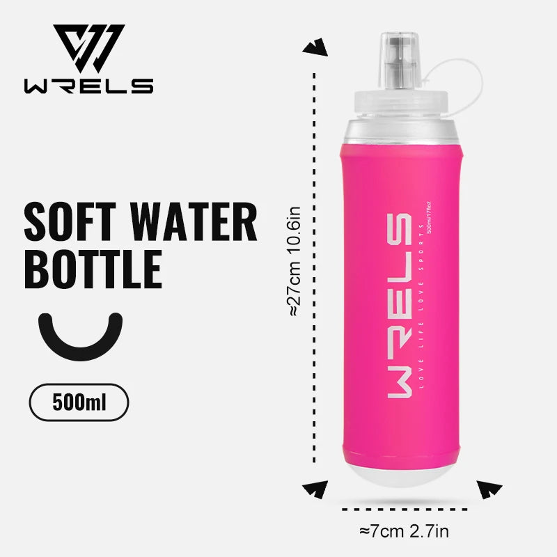 500ML Collapsible Sports Water Bottle | BPA-Free Soft Flask