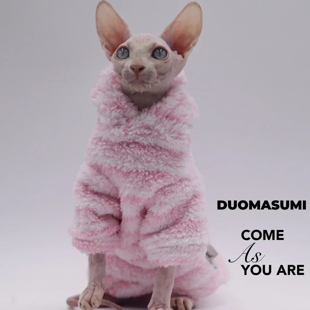 Soft Double-Sided Winter Jacket for Hairless Cats | Cozy Cat Coat