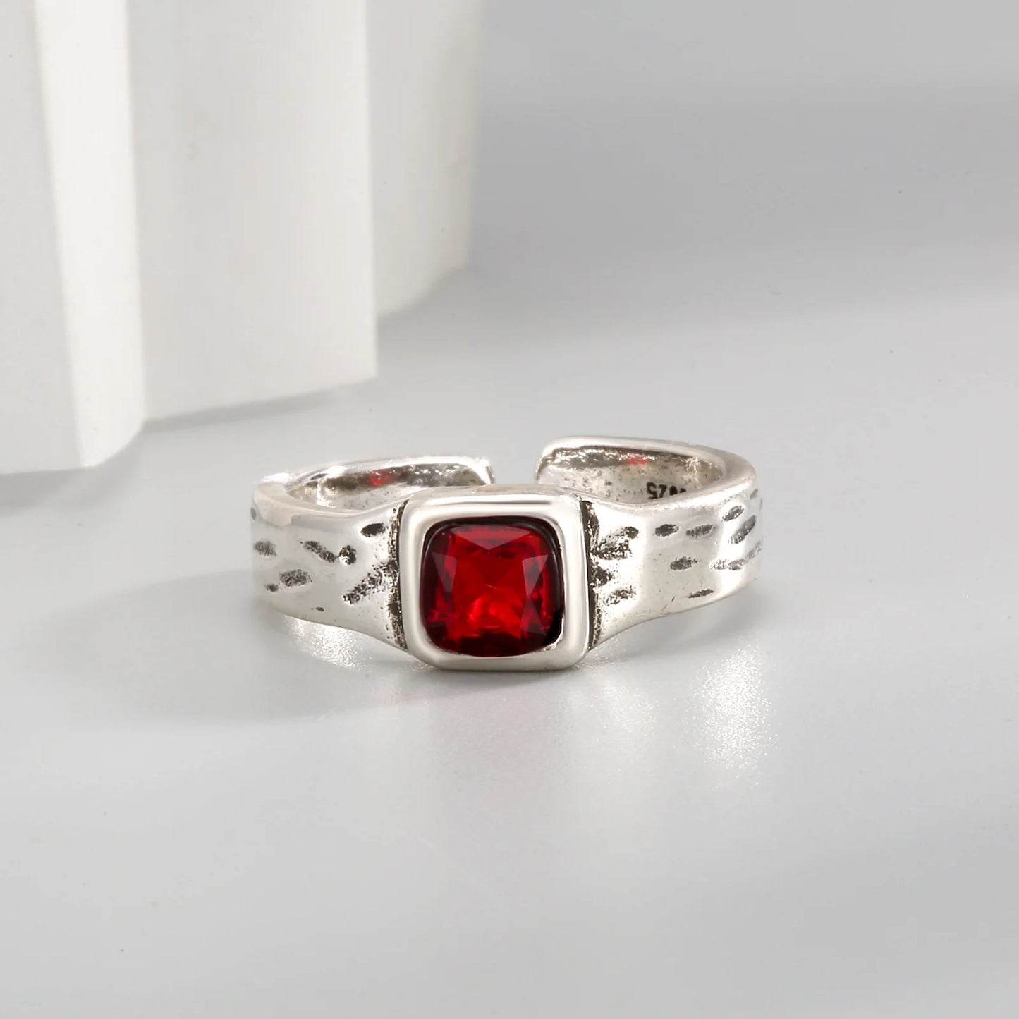 Adjustable Geometric Jade Ring for Women | Vintage Jewelry Gift