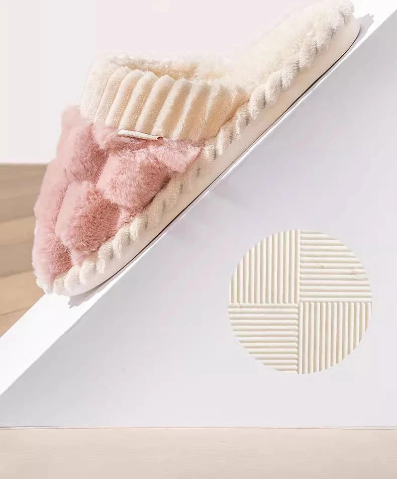 Cozy Warm Plush Cotton Slippers | Anti-Slip Indoor Footwear