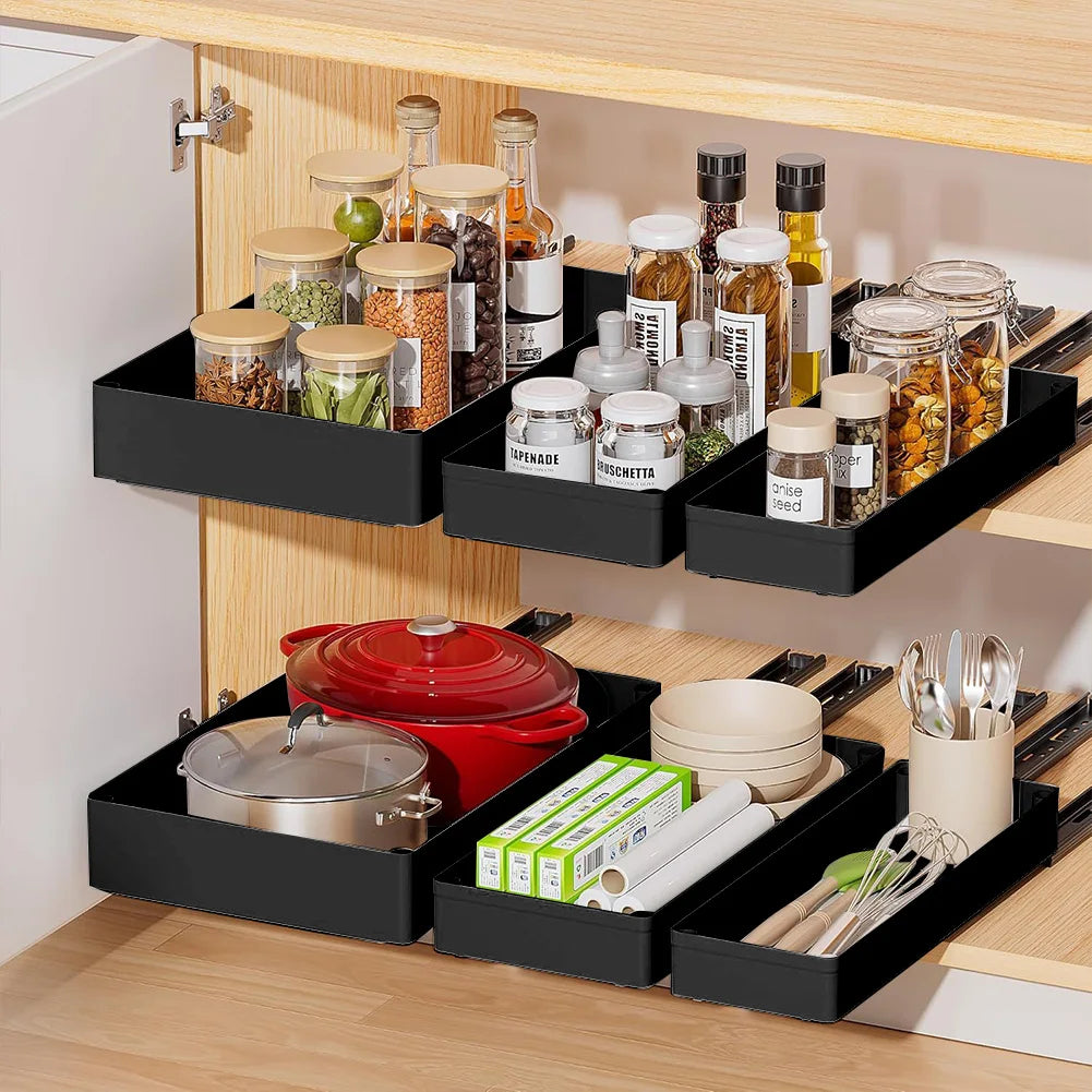 Pull Out Cabinet Organizer | Adjustable Slide Out Drawers