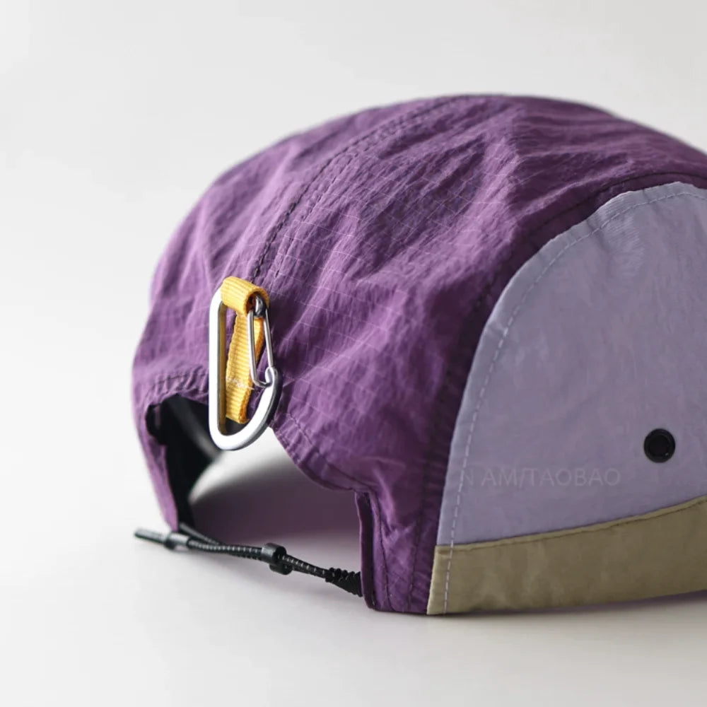 Waterproof Color Block Baseball Cap | Unisex Short Brim Hat