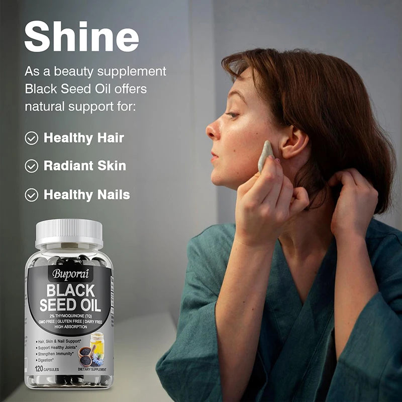 Premium Black Seed Oil Capsules | Immune Health & Wellness Support