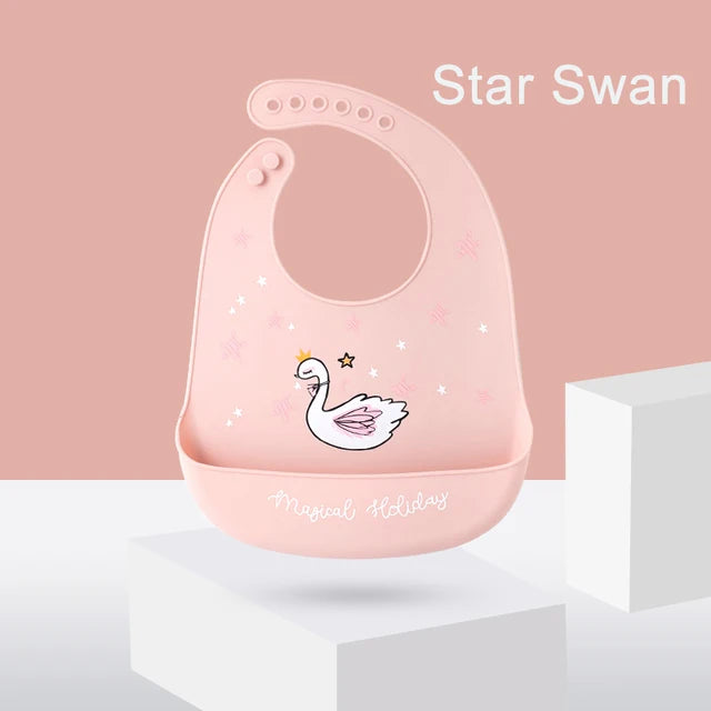 Waterproof Silicone Baby Bibs | Adjustable Cute Feeding Aprons