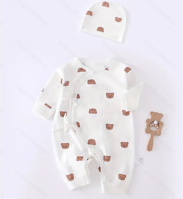 Cute Infant Baby Romper Jumpsuit with Hat | All Seasons Outfit