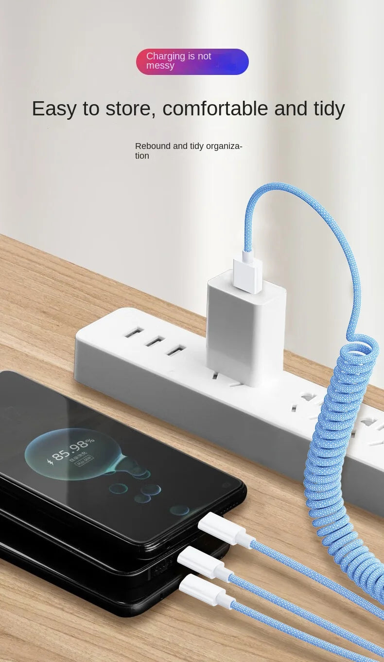 100W 3 In 1 Fast Charging Cable | Universal USB C Charger Cord