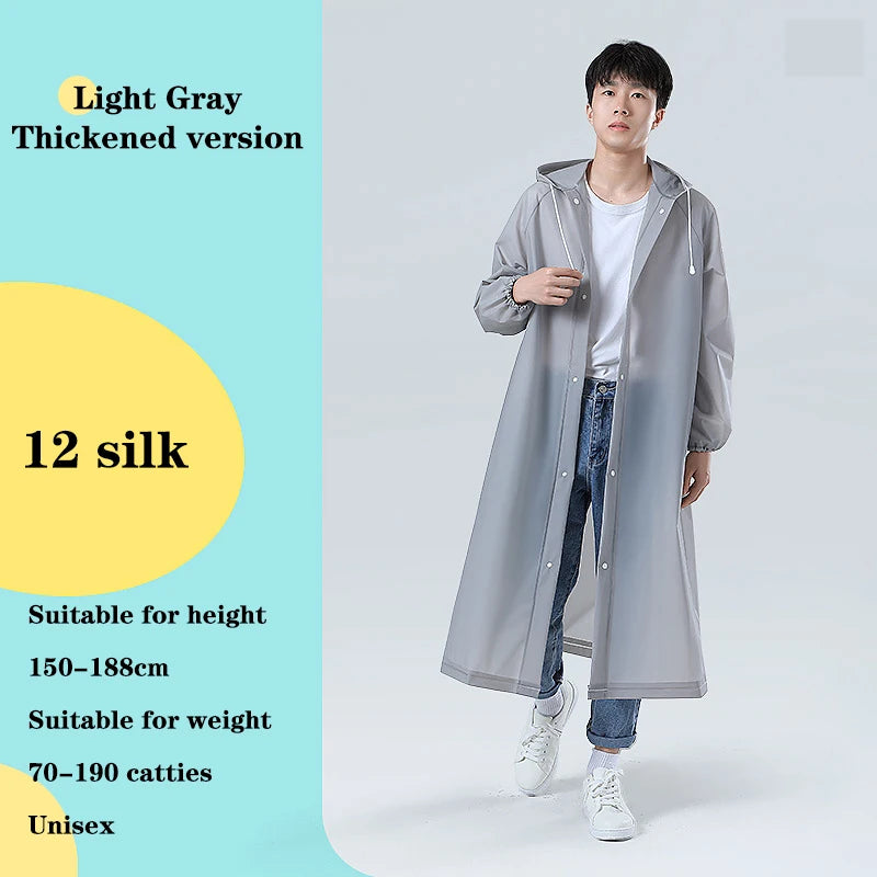 Transparent Waterproof Poncho Raincoat for All Outdoor Activities