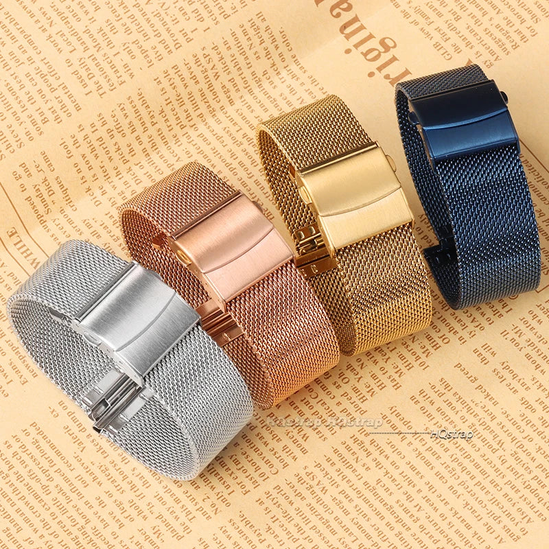 Universal Stainless Steel Milanese Watchband | Adjustable Metal Strap