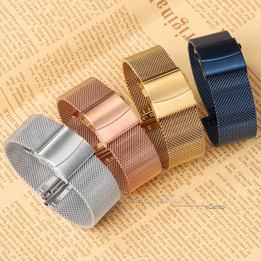 Universal Stainless Steel Milanese Watchband | Adjustable Metal Strap