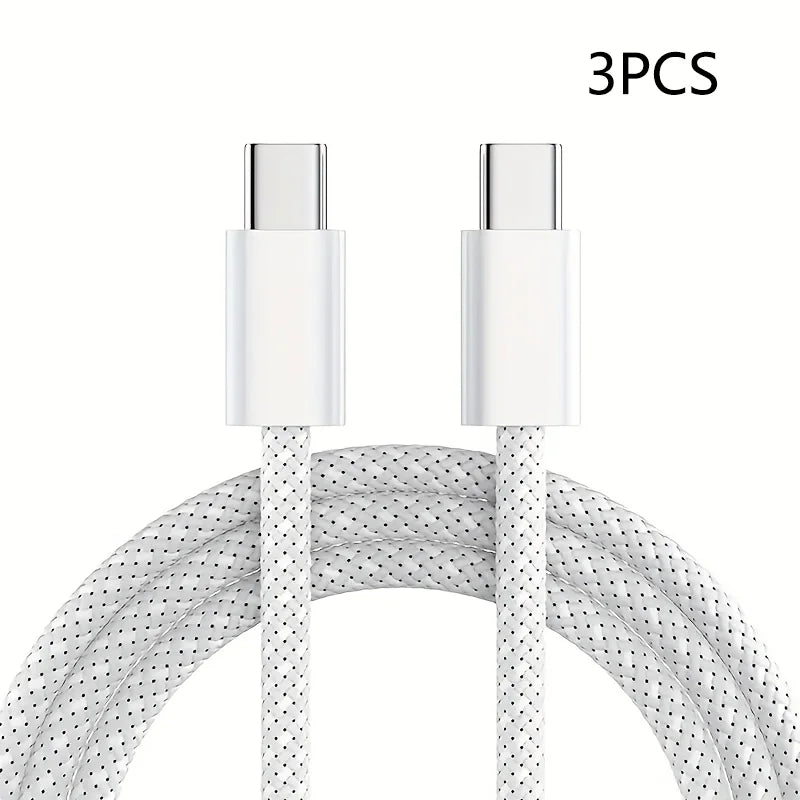 1/3PCS 60W USB-C to USB-C Fast Charging Cable, for Iphone 15/Samsung, Compatible with Ipad Pro, Air5, Macbook, Samsung S22/S21
