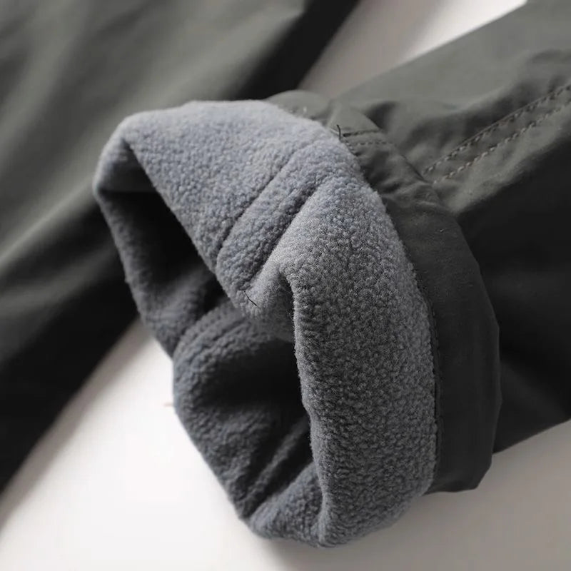 Thick Waterproof Fleece Cargo Pants for Outdoor Adventures
