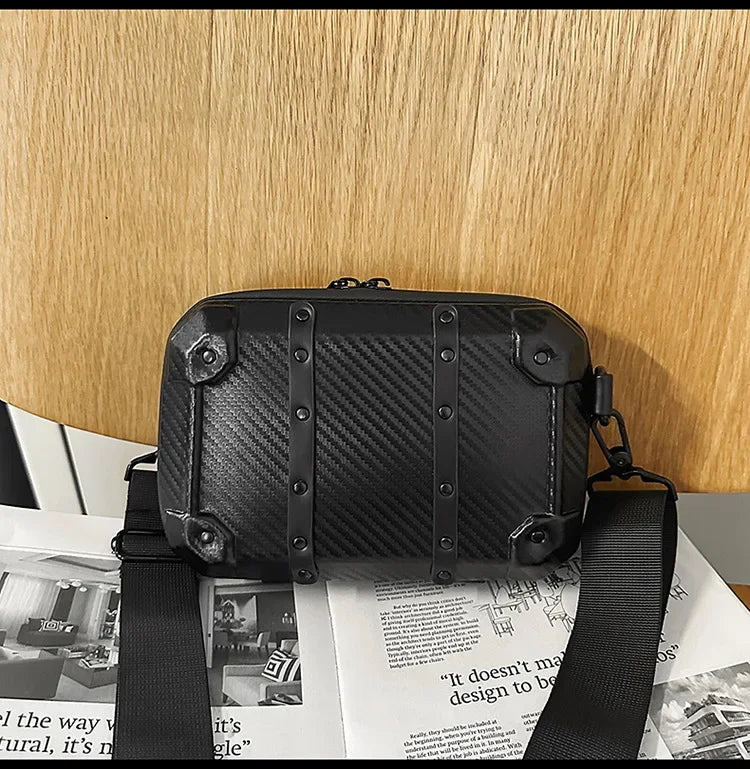 Luxury Mini Messenger Bag for Men | Stylish Pu Leather Crossbody