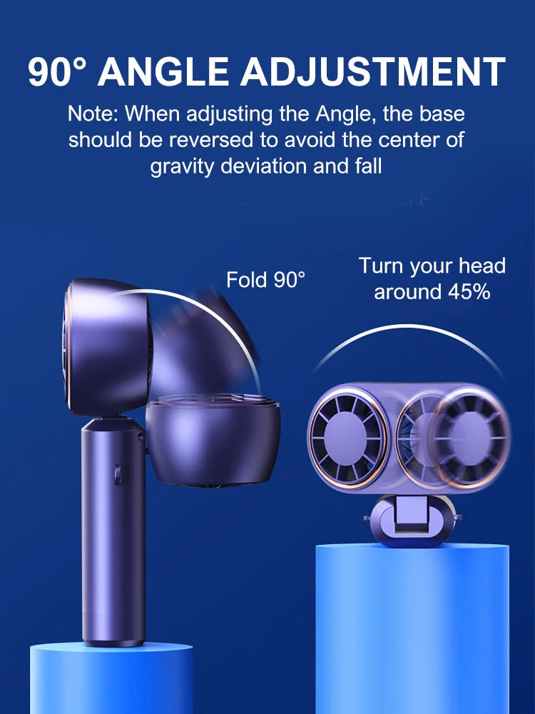 Portable Handheld Turbo Fan | 3 Speed Battery Operated Mini Fan