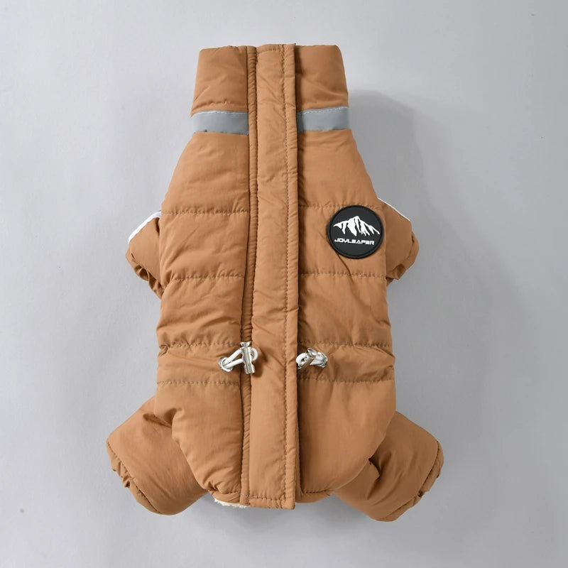 Winter Reflective Dog Parka | Cozy High Neck Jacket for Small Pets