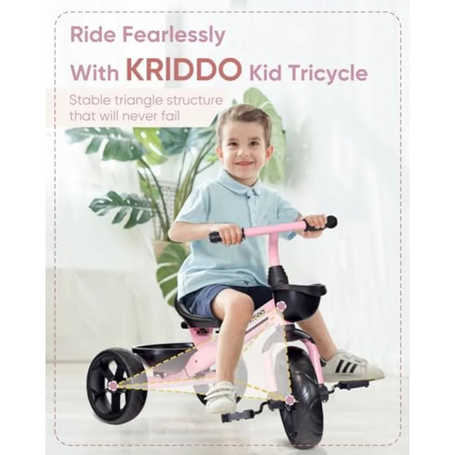 3-in-1 Toddler Tricycle with Protective Gear Set | Safe Outdoor Fun