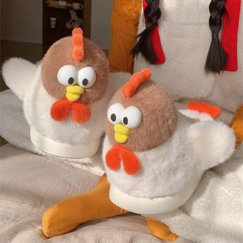 Women's Cute Chick Plush Slippers | Fluffy Warm Winter Shoes