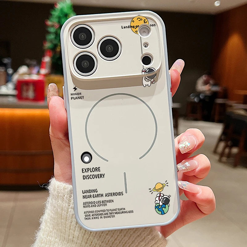 Hanging Astronaut Pattern Case for iPhone | Magnetic & Stylish Protection