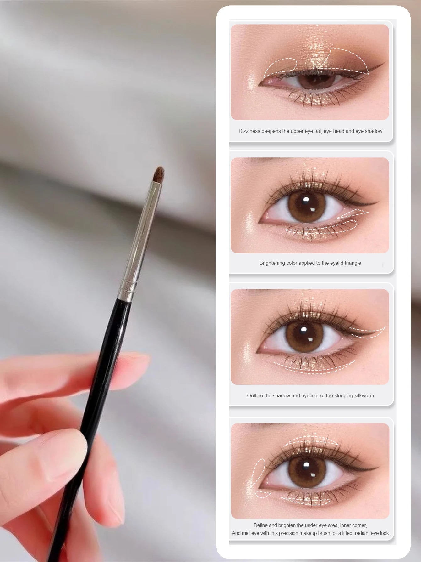 4-Piece Precision Eye Makeup Brush Set | Flawless Eye Looks