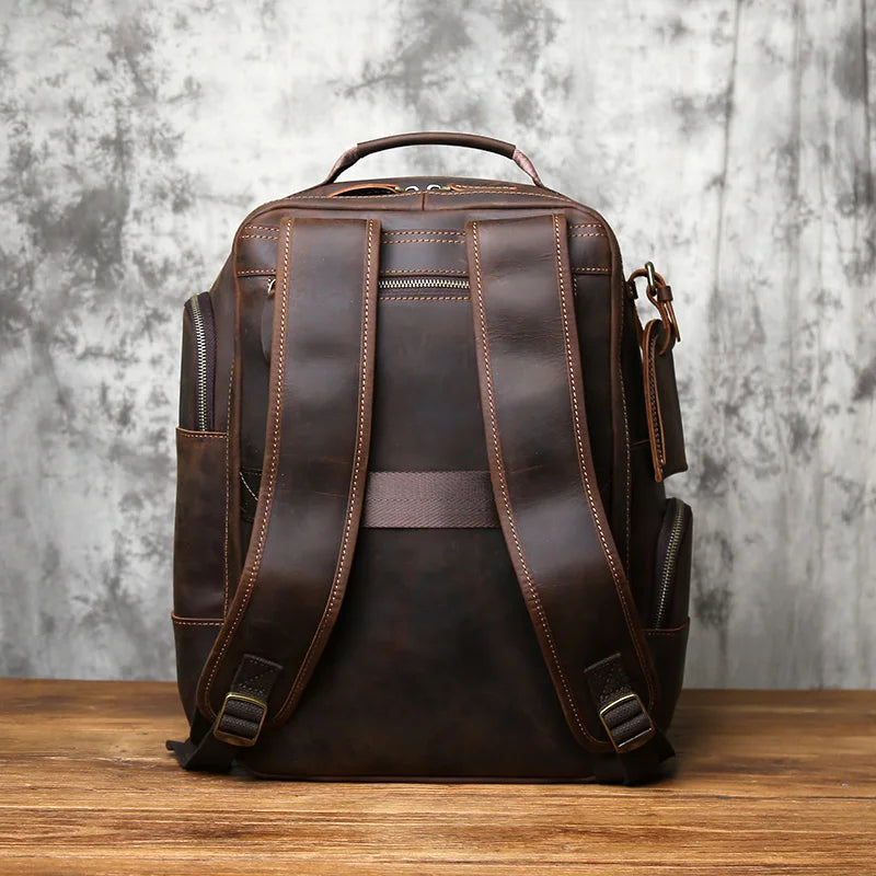 Stylish Retro Genuine Leather Men's Backpack | Travel Companion