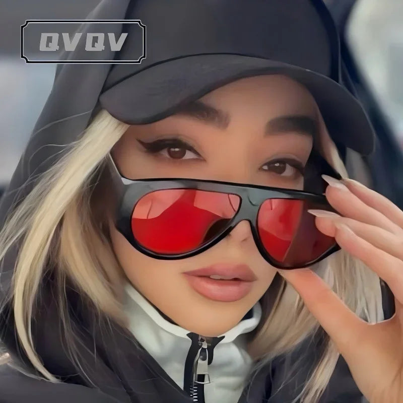 Oversized Gradient Sunglasses for Unisex | Fashionable Retro Style