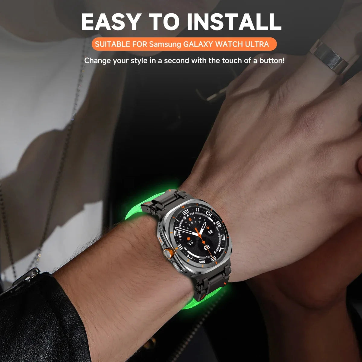 Sport Fluororubber Strap for Galaxy Watch Ultra 47mm | Durable & Stylish