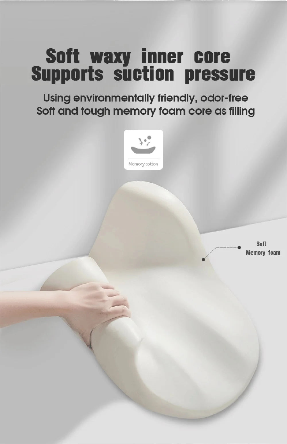 Memory Foam Car Neck Pillow | Breathable Lumbar Support Cushion