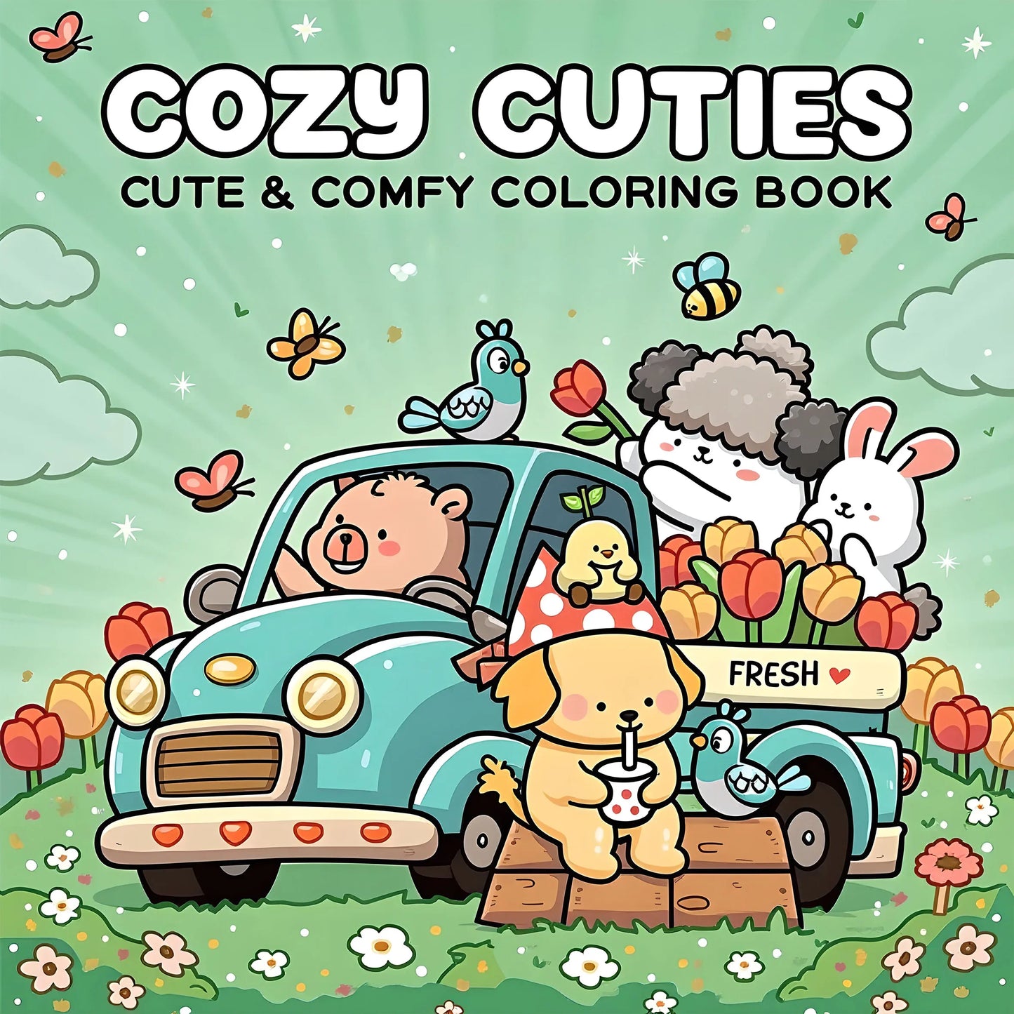 Adult Cat Moments Coloring Book | Relaxation & Fun Gift