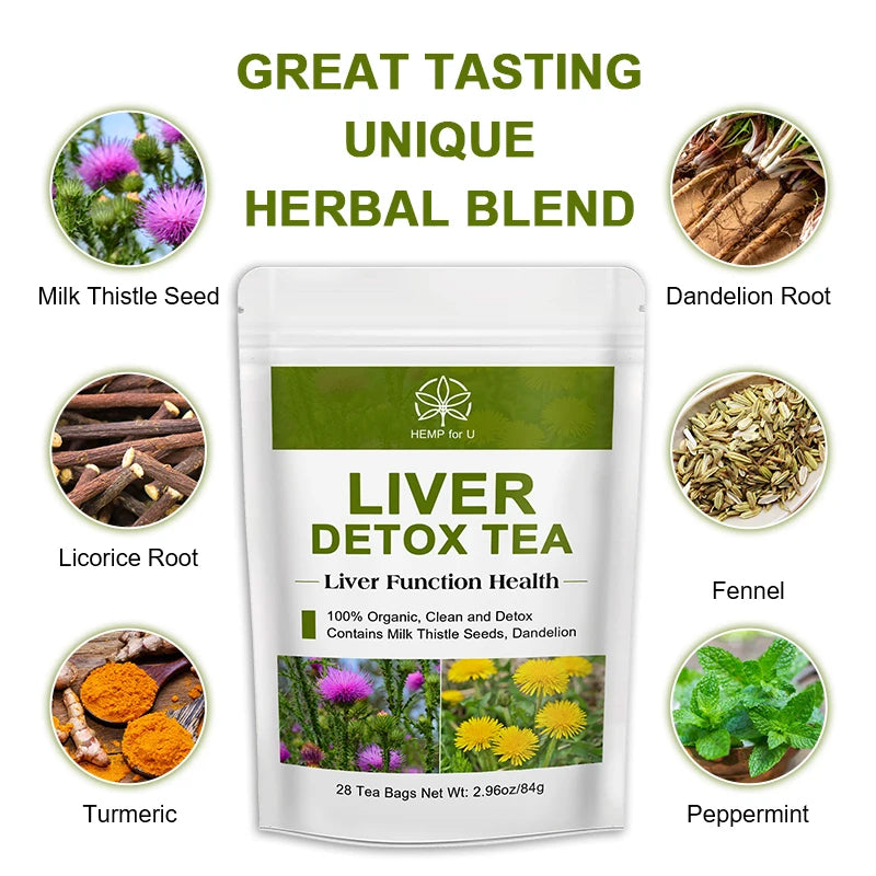 Detox Liver Cleanse Herbal Tea | 42 Days Restore & Renew