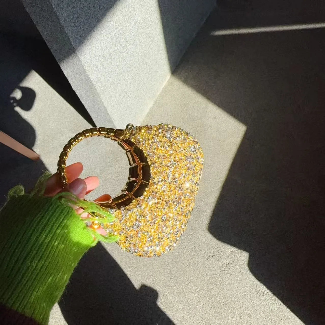 Mini Golden Pink Evening Bag | Luxury Clutch for Parties