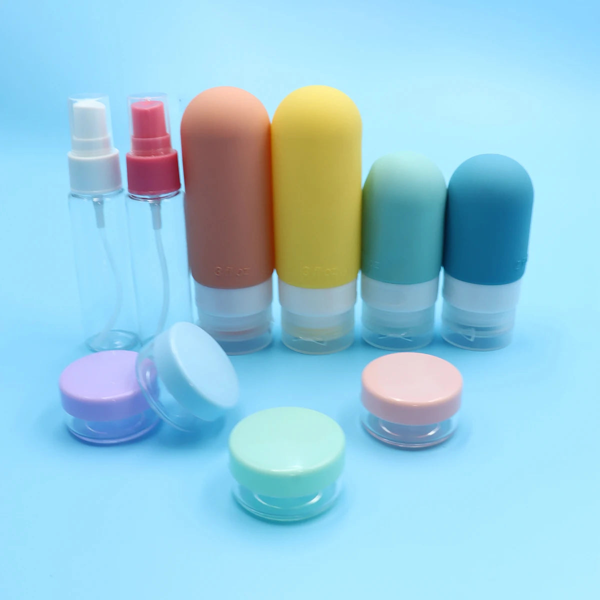 4 Pc Travel Bottles Set | Leak Proof Toiletry Containers