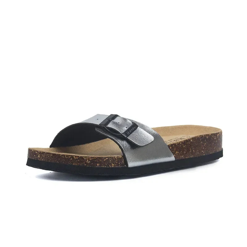 Elegantes chanclas de corcho de verano para mujer | Sandalias informales de playa