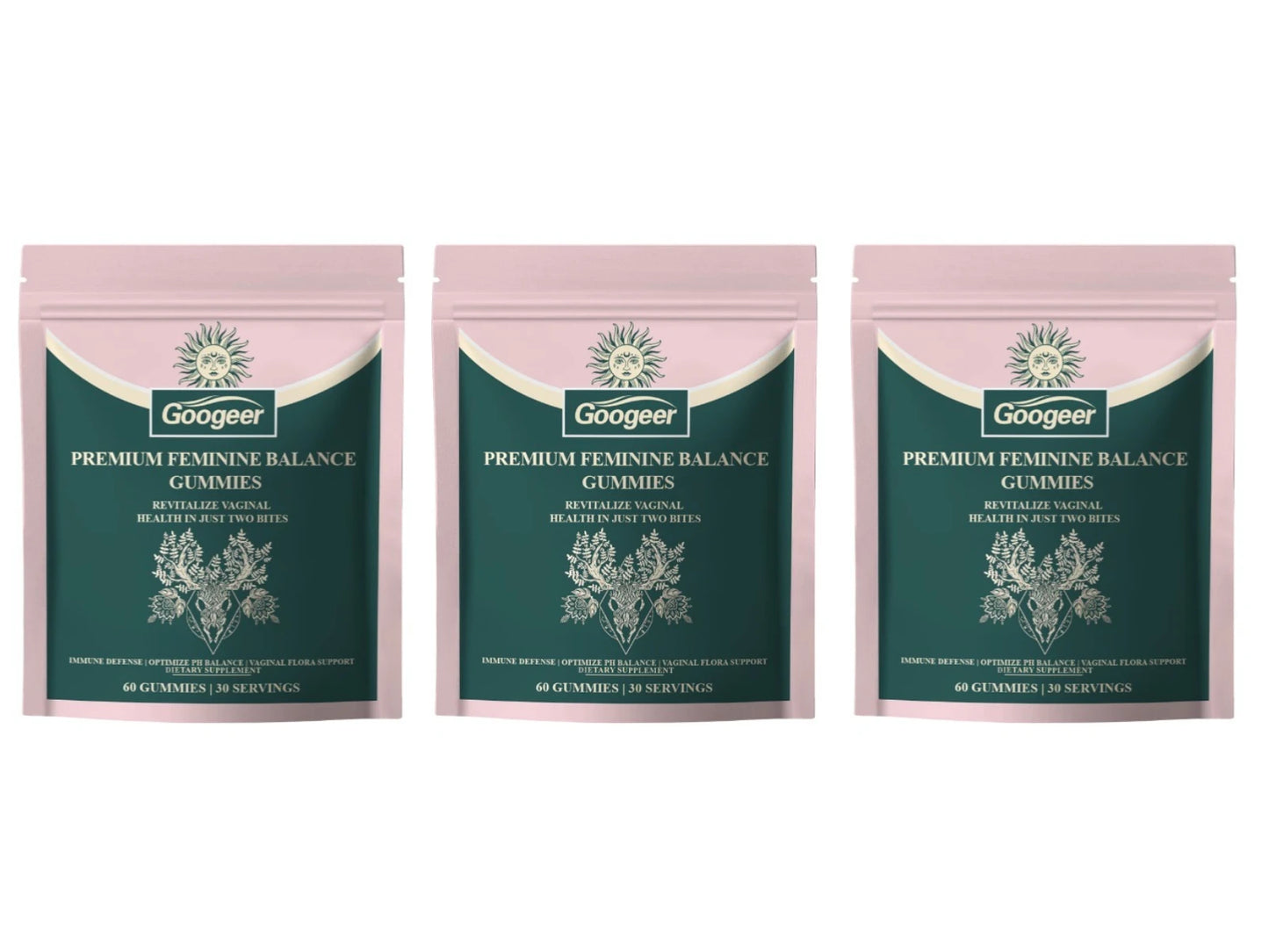 Feminine PH Balance Gummies with Vitamin C & Probiotics - 60 CT