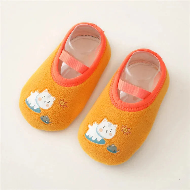 Newborn Anti-Slip Cartoon Shoes | Warm Winter Indoor Slippers