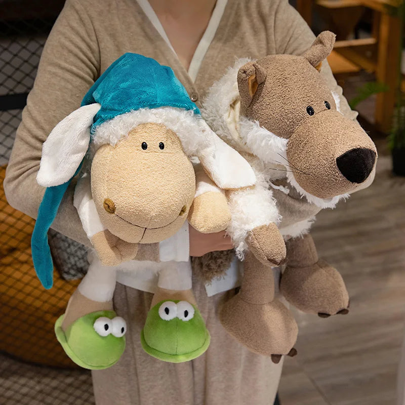 Cute Sheep Plush Toy | Soft Sleepy Sheep Plushie Gift