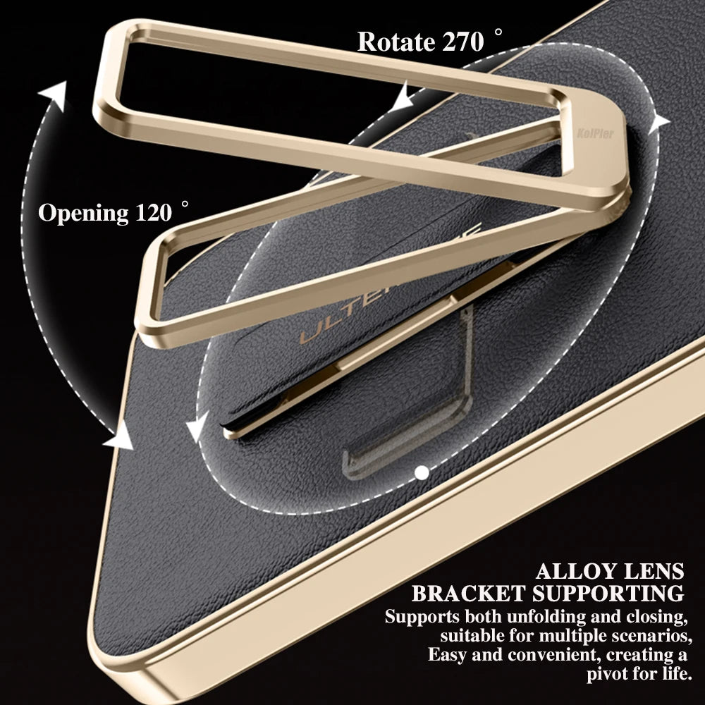 Luxury Leather Back Case with Wristband Holder | Stylish Protection