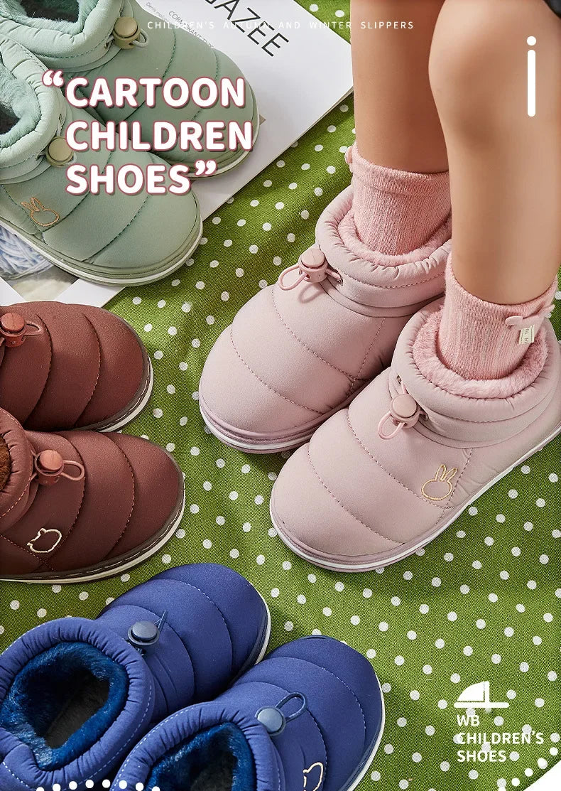 Children's Winter Cartoon Snow Boots | Warm, Waterproof & Non-Slip