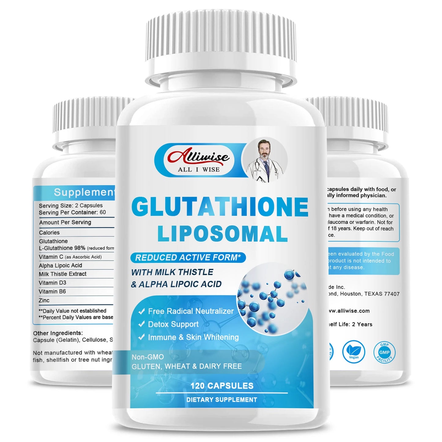 Glutathione Capsules for Skin Whitening & Immunity Boost