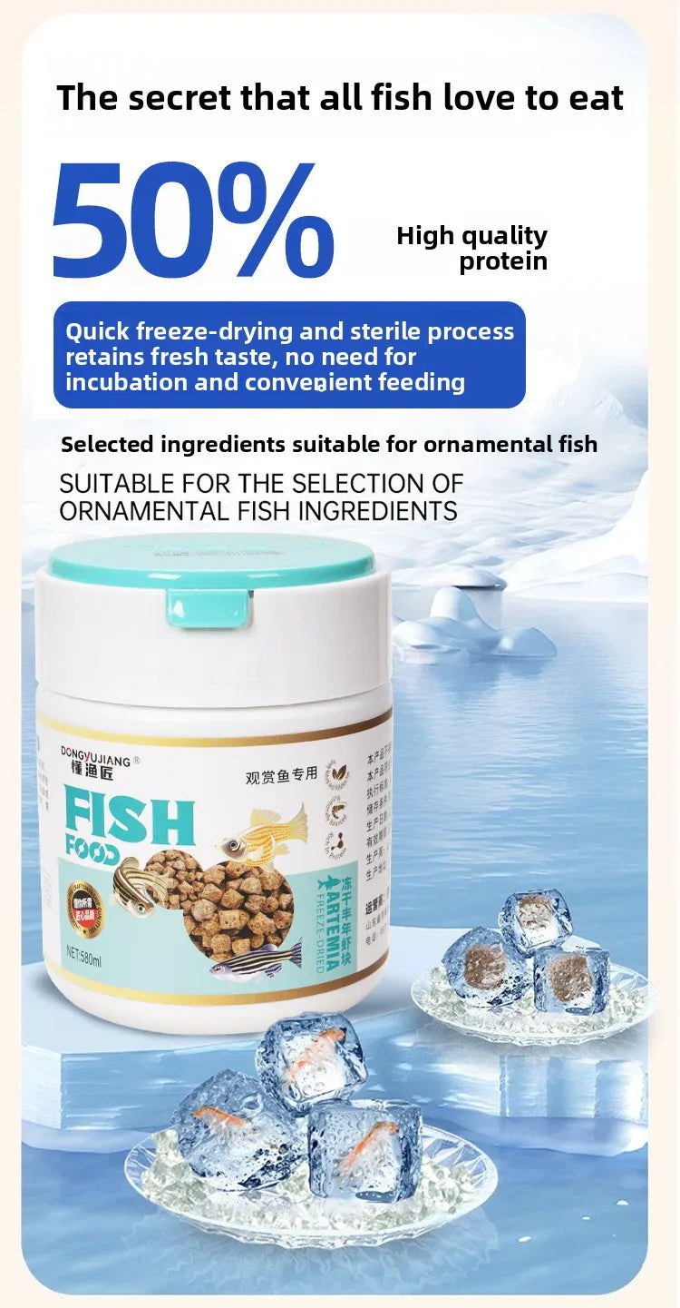 Freeze-Dried Brine Shrimp Blocks for Fish | Nutrient-Rich Treats