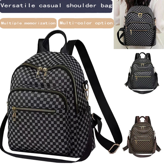 Mochila informal versátil con estampado multicolor para uso diario