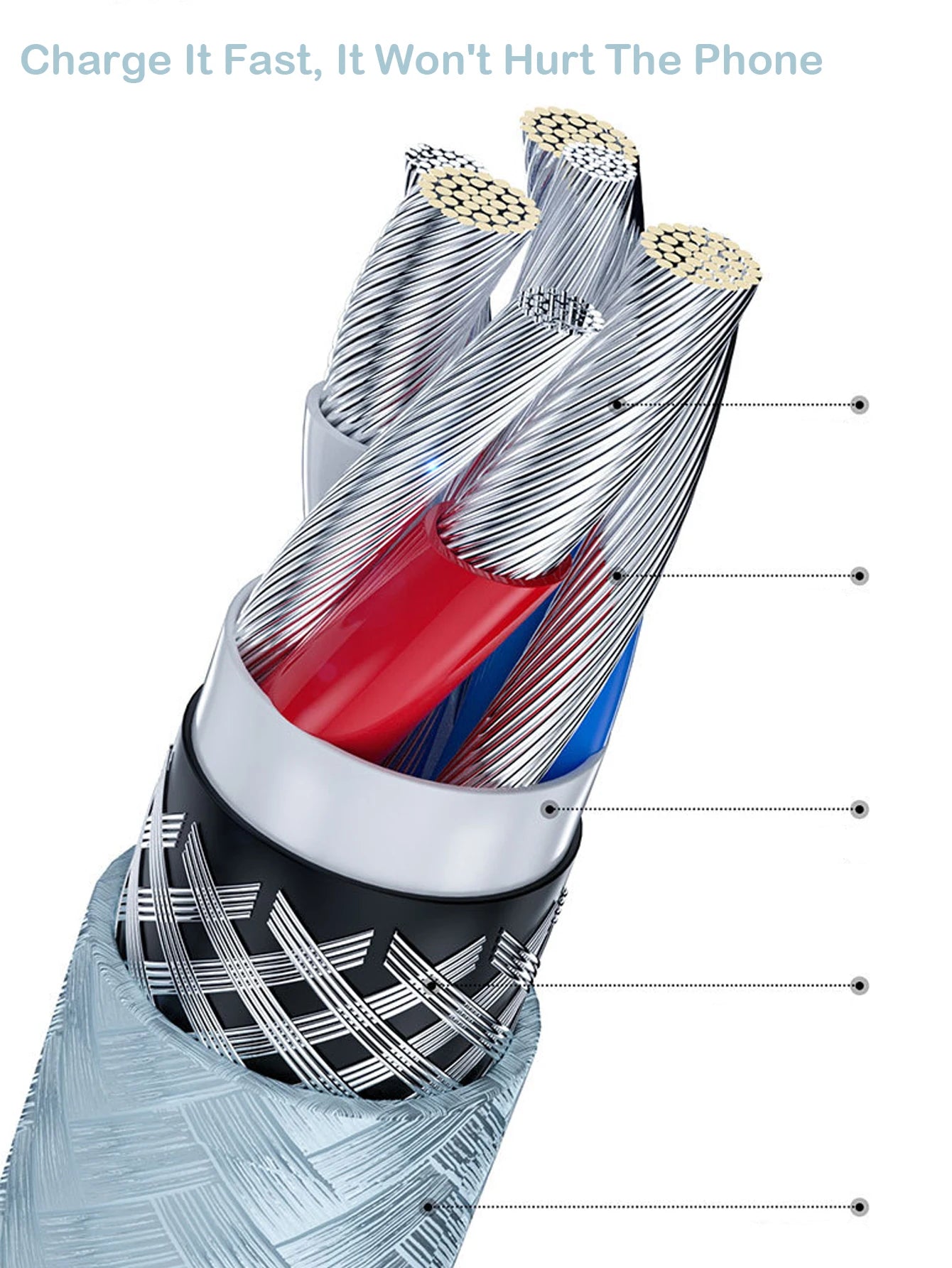 LED Fast Charging USB Cable for iPhone and iPad Devices