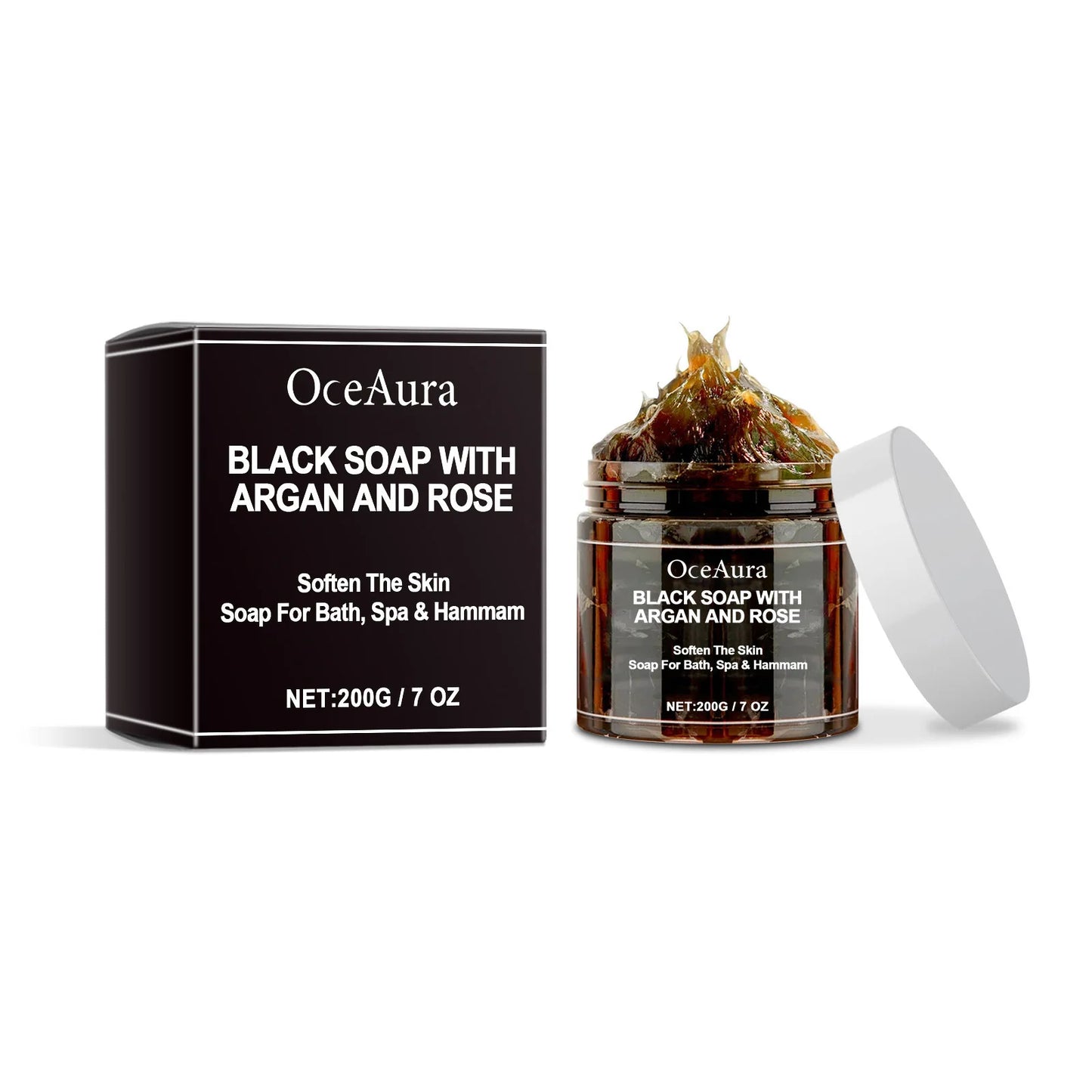 Natural Black Soap Deep Cleansing Exfoliating Body Scrub