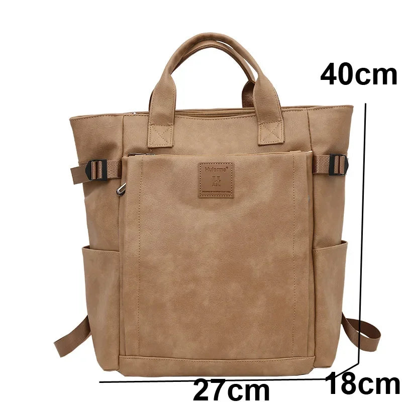 Stylish PU Leather Women's Backpack | Spacious Travel Companion