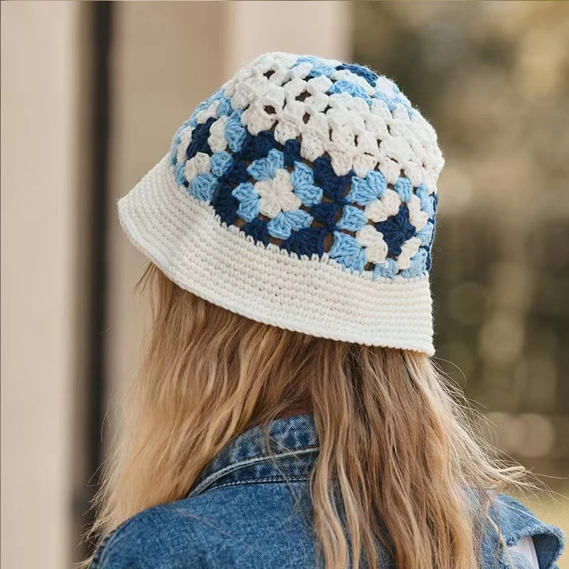 Women's Flower Crochet Bucket Hat | Handmade Spring Summer Style