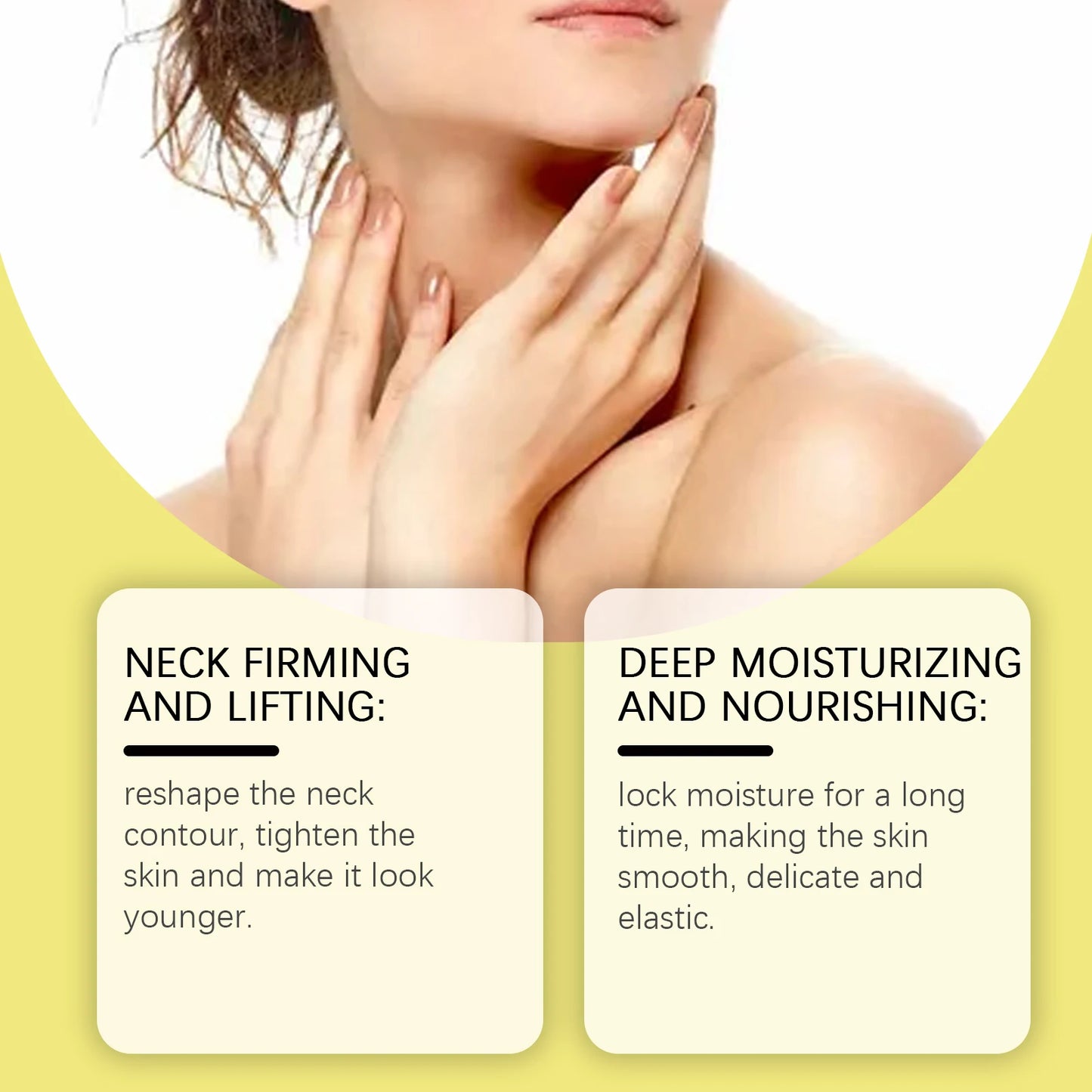 Neck Firming Cream — Moisturizing Anti-Wrinkle Neck Tightening Treatment, Lifting & Firming Skin, Improves Elasticity and Fades Neck Lines