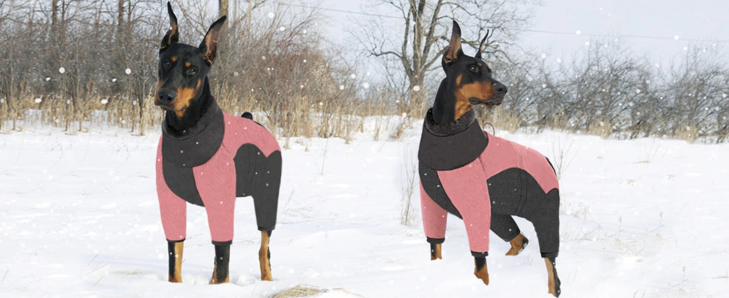 Dog Winter Coat | Warm Pullover Fleece Pajamas for Cold Weather
