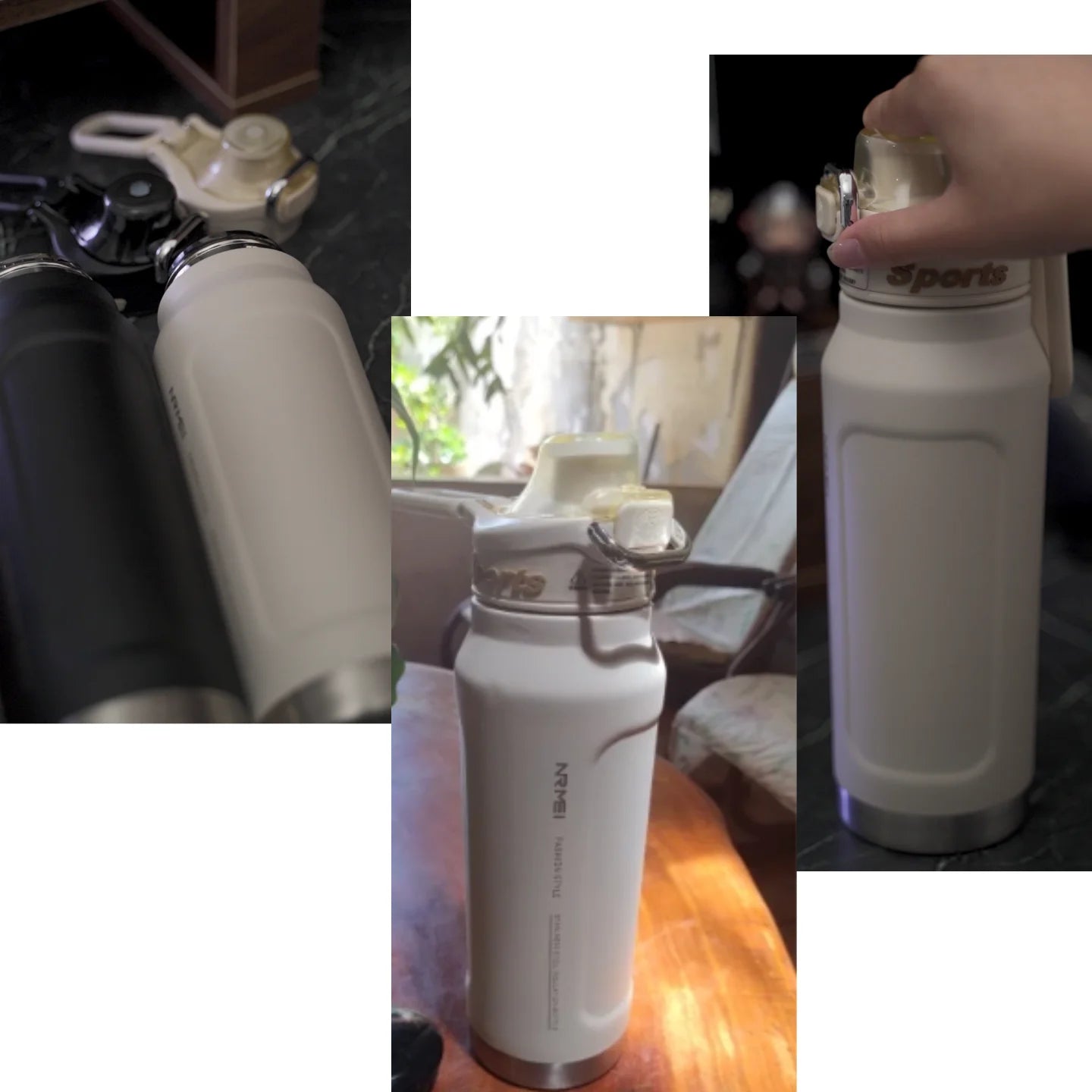 1L Stainless Steel Thermos Bottle | Iced & Heat Insulated Flask