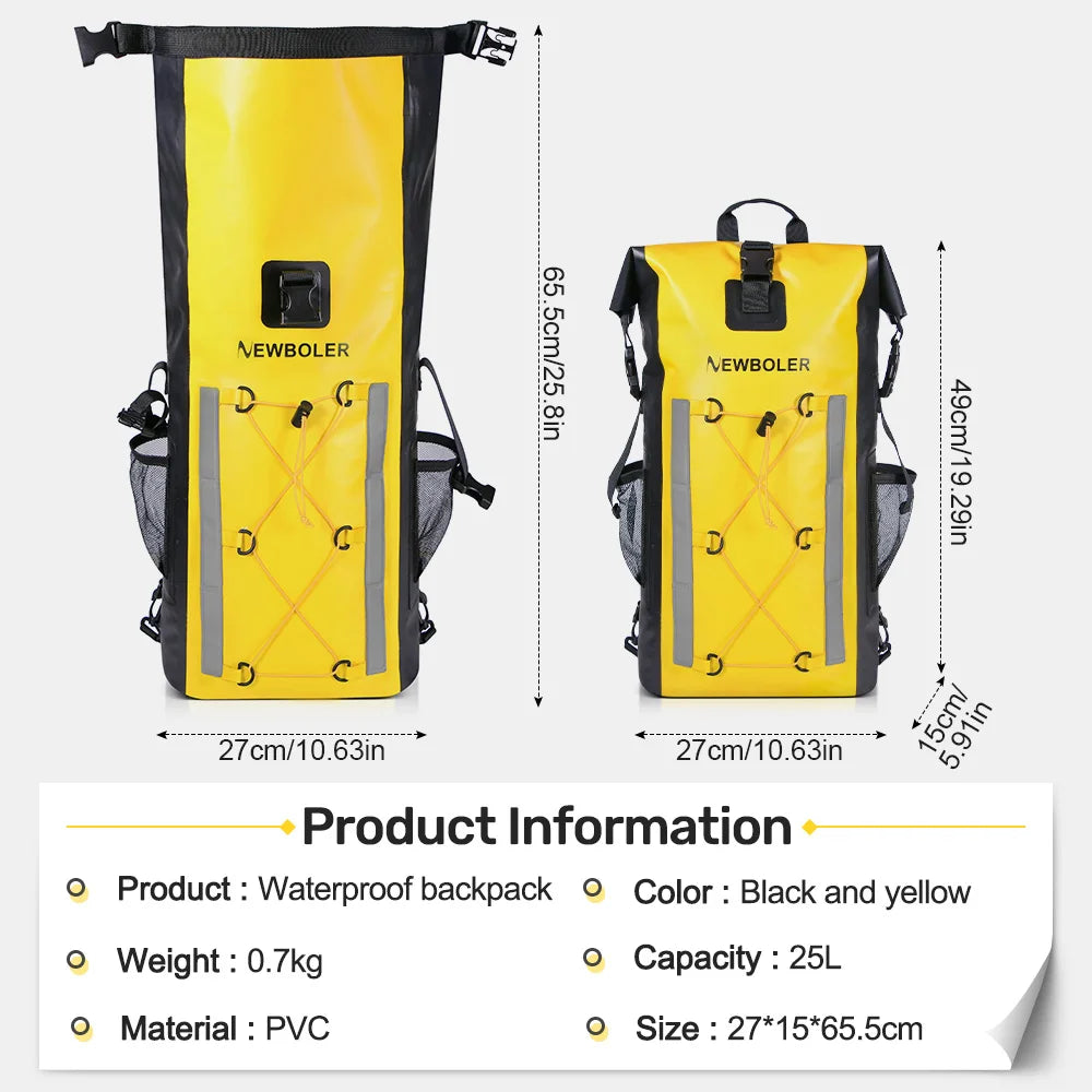 Waterproof Kayak Dry Bag | Large Swimming Backpack for Adventure