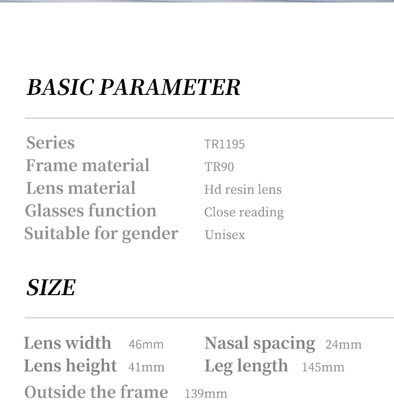 Guanhao Brand Men Reading Glasses Vintage Round Frame Clear Elderly Glasses Thick Frame Large Frame Women's Presbyopia Glasses