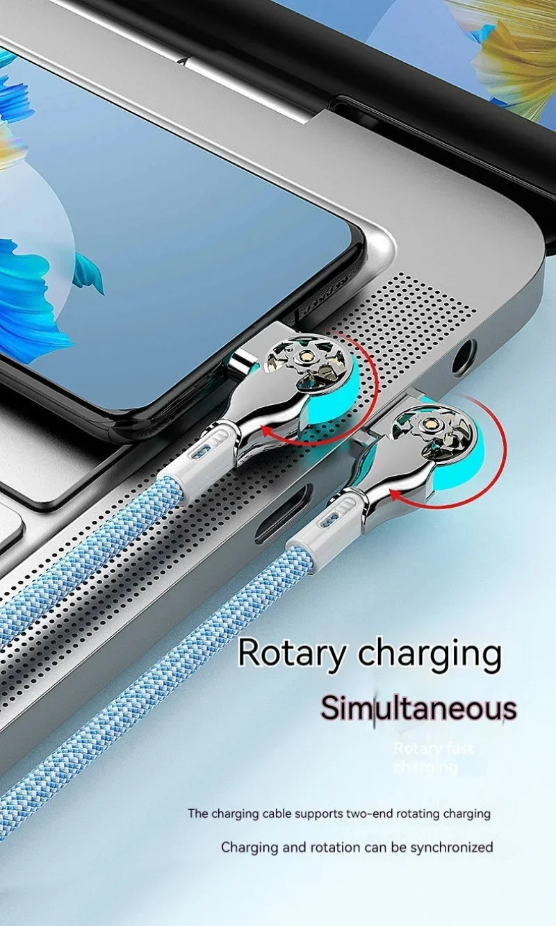 Fast Charge USB A to C Cable | 180 Degree Rotatable Durable Cord