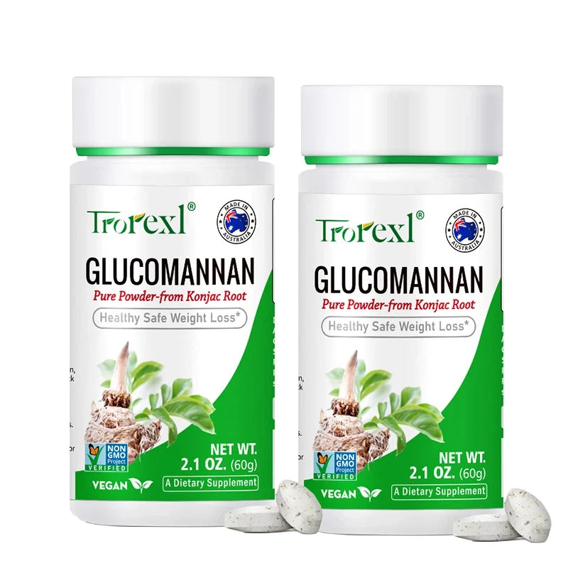 100 PCS Glucomannan Powder for Effective Weight Loss | Vegan & Gluten Free